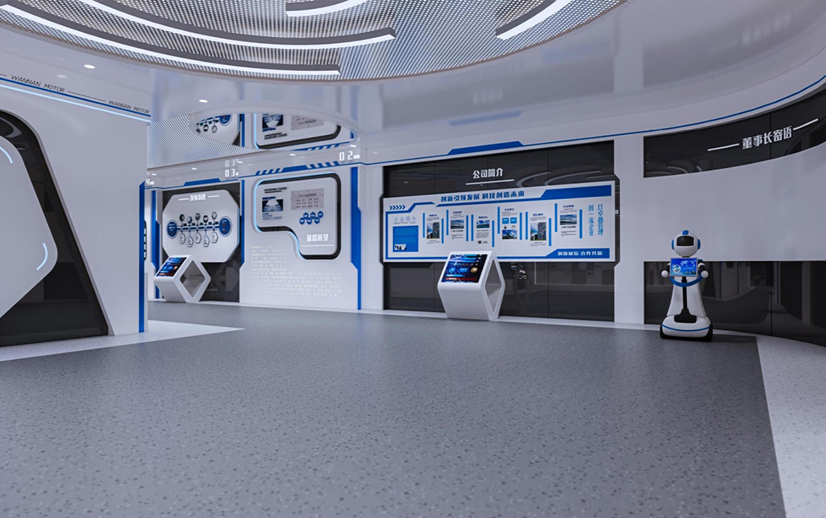 涇縣皖南電機(jī)500平方科技風(fēng)展廳裝修設(shè)計(jì)(圖3) 涇縣皖南電機(jī)500平方科技風(fēng)展廳裝修設(shè)計(jì)(圖3)