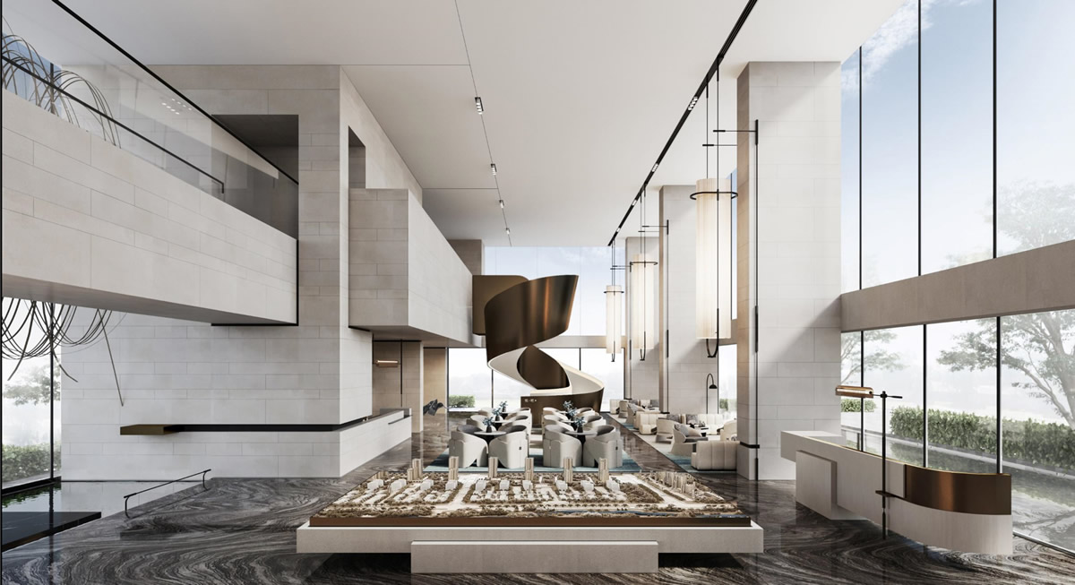 寧國·中梁翡翠天樾售樓部現(xiàn)代風格裝飾裝修工程(圖3) 寧國·中梁翡翠天樾售樓部現(xiàn)代風格裝飾裝修工程(圖3)