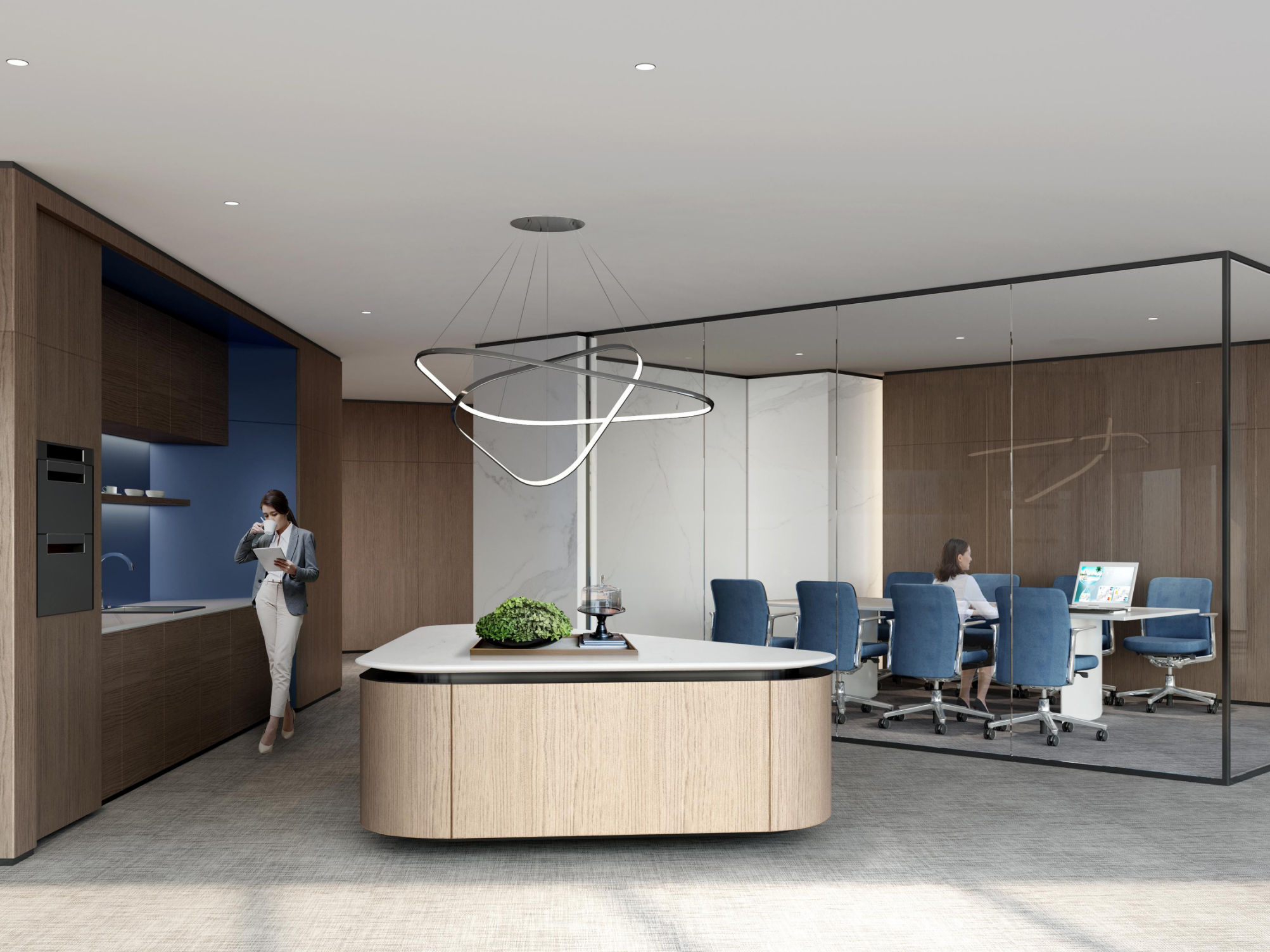 蕪湖2000平方現(xiàn)代簡(jiǎn)約風(fēng)辦公室裝修設(shè)計(jì)項(xiàng)目(圖1) 茶水間.jpg