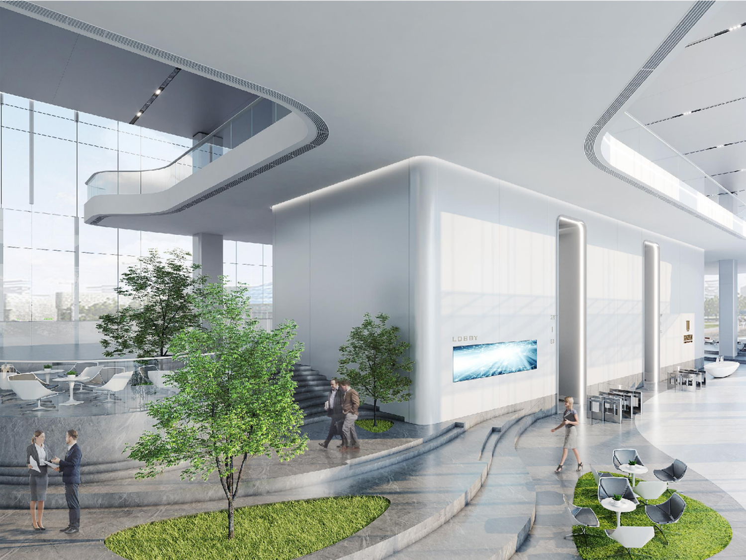 滁州3200平方辦公樓接待大廳裝修設(shè)計案例(圖2) 2.jpg