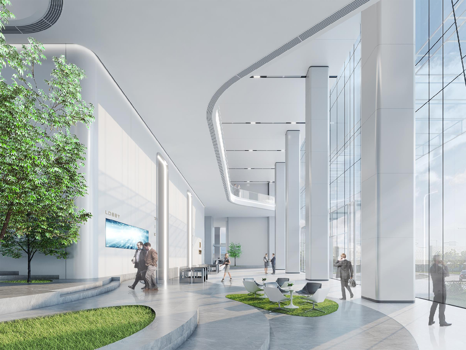 滁州3200平方辦公樓接待大廳裝修設(shè)計案例(圖3) 3.jpg