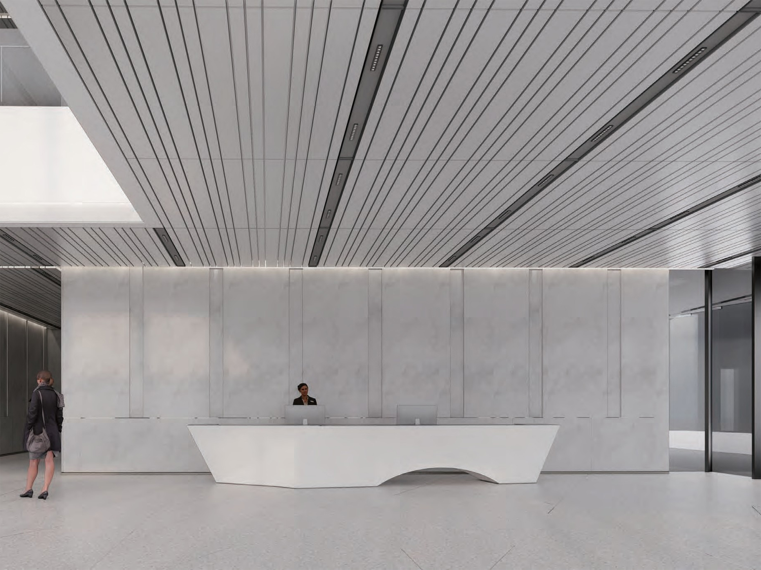 合肥西普產(chǎn)業(yè)園武警裝備新場(chǎng)地接待大廳裝修設(shè)計(jì)案例(圖1) 4.jpg